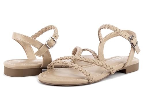 Greatonu Women's Flat Sandals Slip-On Summer Gladiator Open Toe Braided Slingback Shoes for Casual Everyday Wear
| Grea